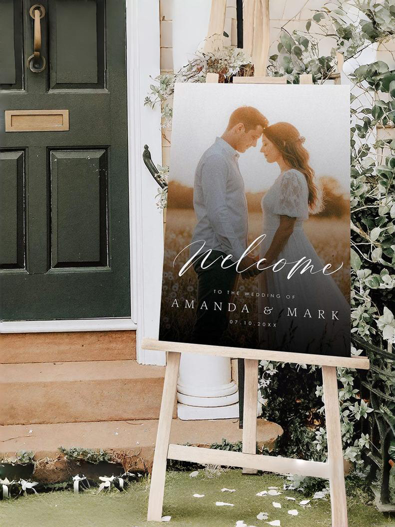 Custom PVC Wedding Welcome Sign with Photo